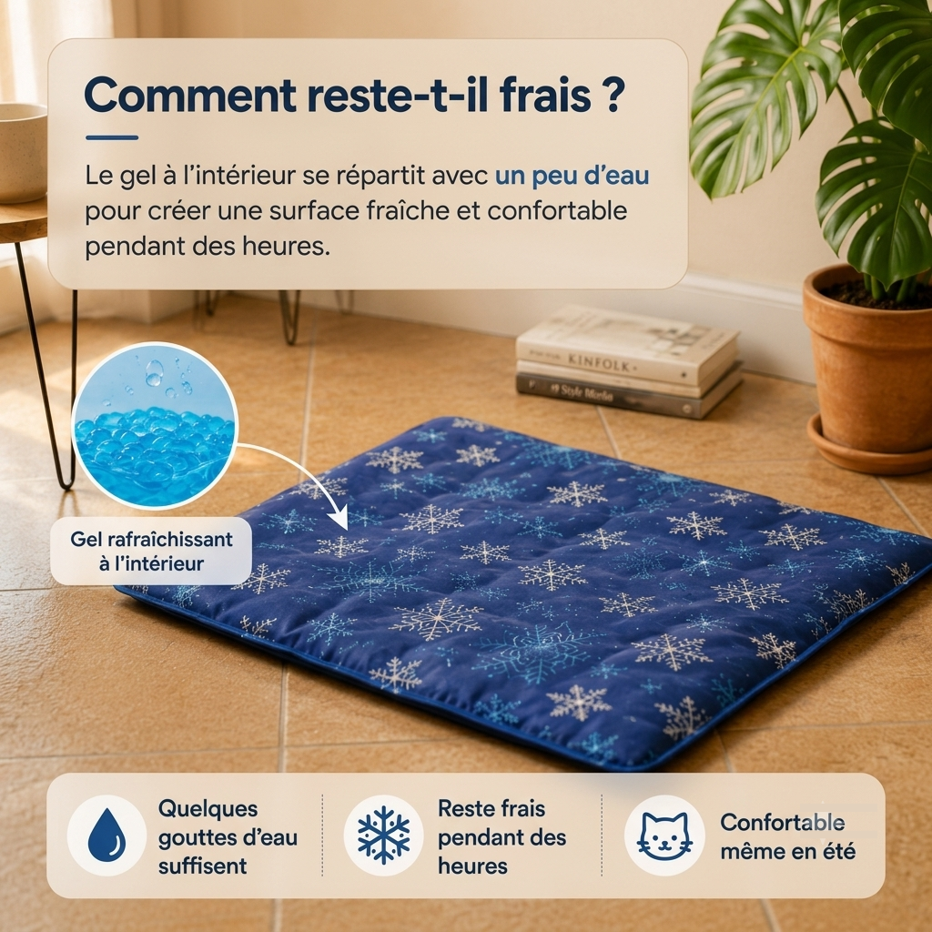 Tapis rafraîchissant chat